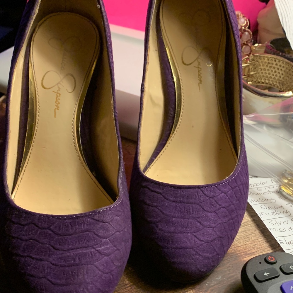 Jessica Simpson Purple Women's Shoes ( size 8M) with 3-inch heel